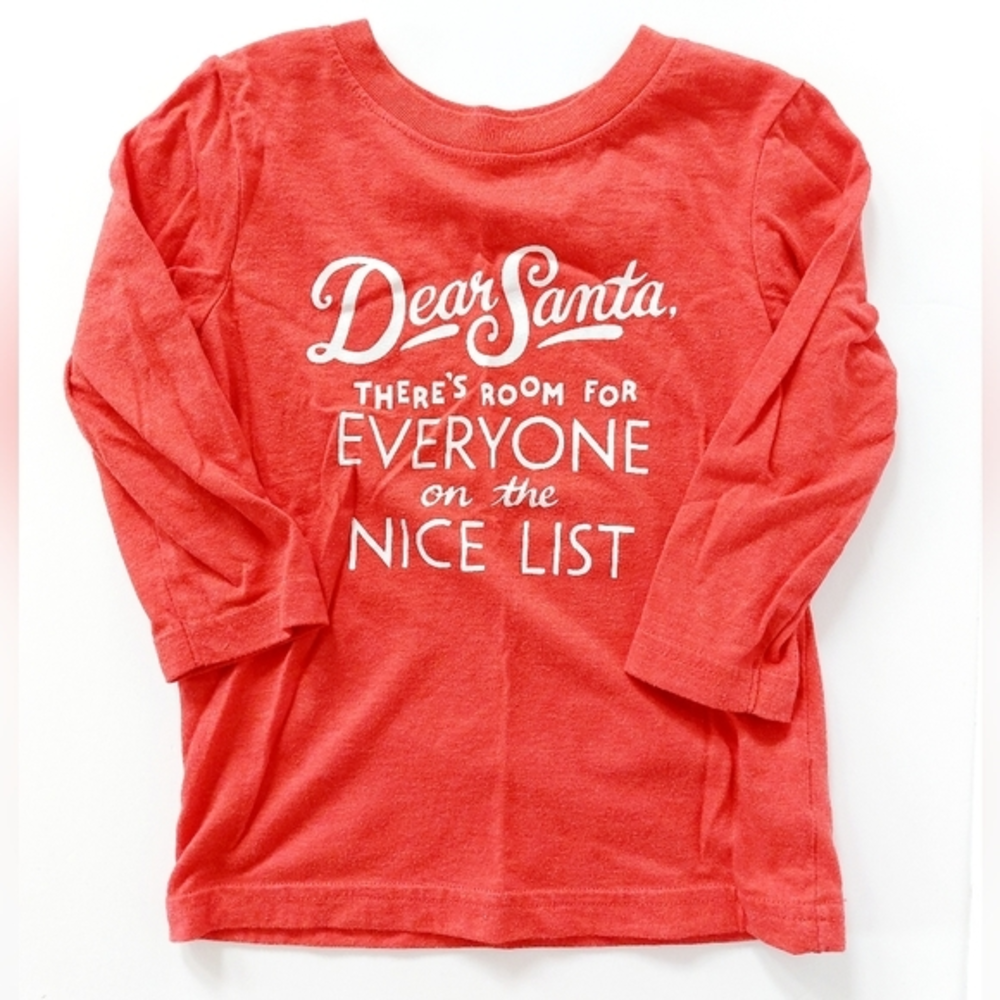 Dear Santa Tshirt red long‎ sleeve size 2T Cat & Jack